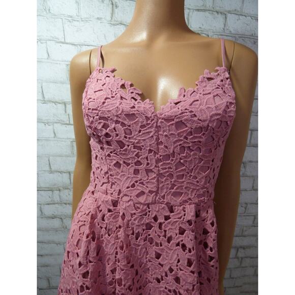 $89 Astr The Label Pink Mauve Lace Midi Dress XS NEW A516 - Picture 5 of 15